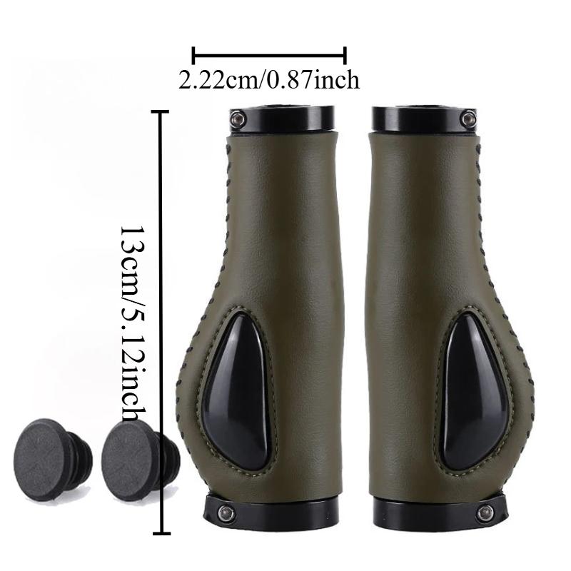 

Велосипедные аксессуары для грипсов из волокнистой кожи, горные, противоскользящие, чехол на руль, безопасный материал, нескользящие, для улицы, портативные зелёный