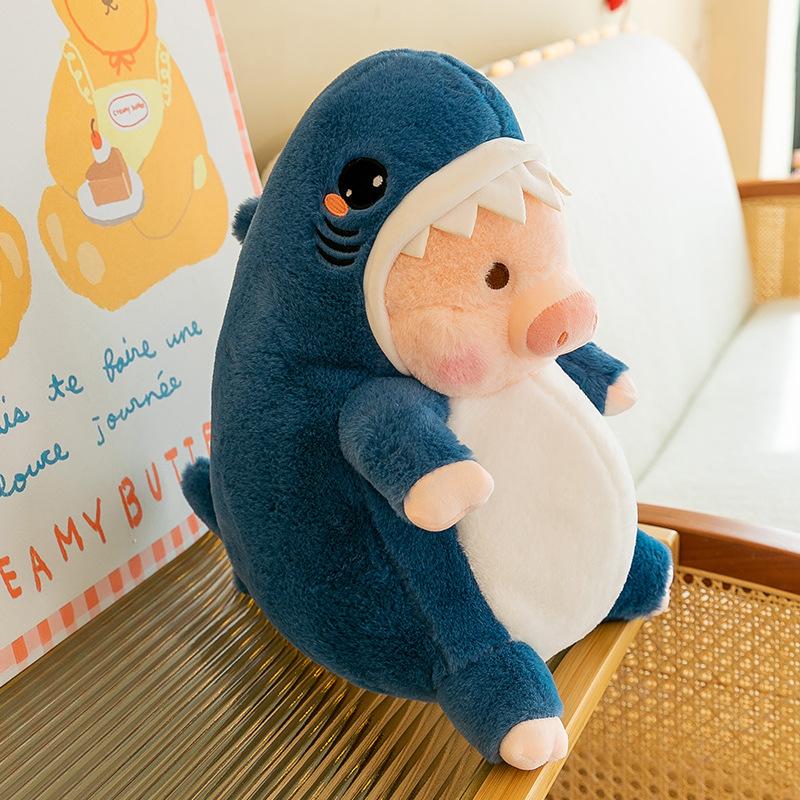 Turn Into a Pig Cute Plush Toy Turn Into a Dinosaur Doll Internet Celebrity Girl Heart Cartoon Children Girl Gift