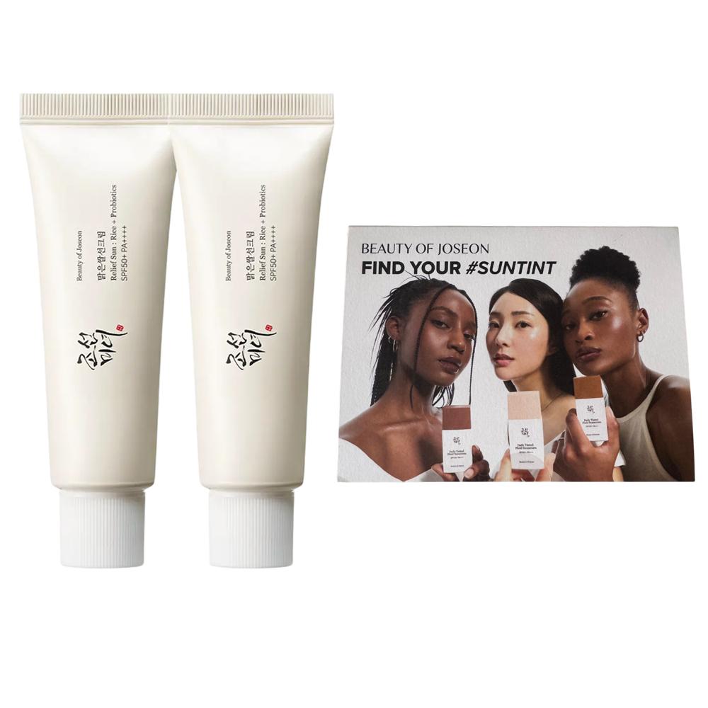 Beauty of Joseon Relief Sun Rice + Probiotics, 50ml (2pcs) SPF50+ PA++++,Korean