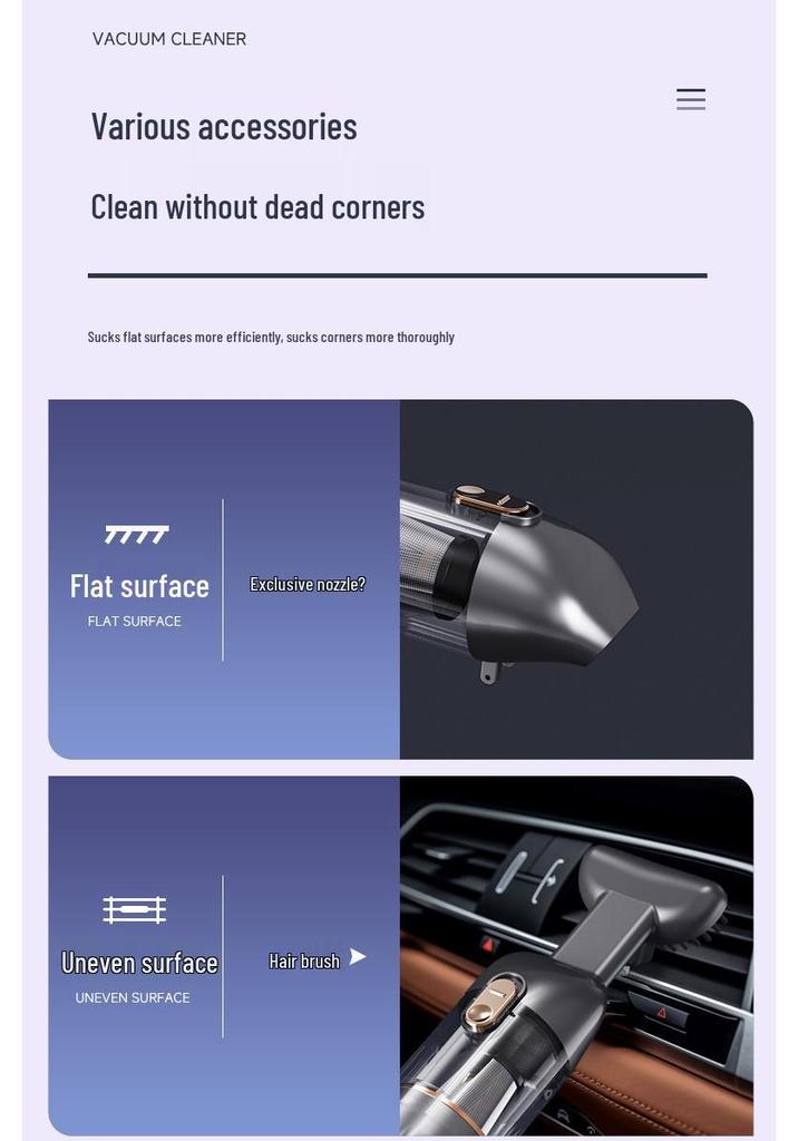 Wireless Handheld High-Suction Portable Car Vacuum Cleaner