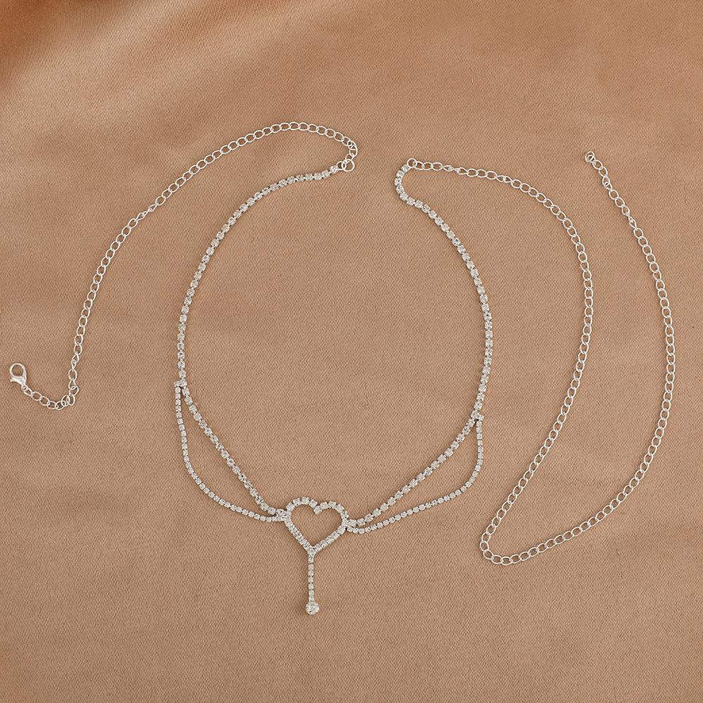 Heart Versatile Multi-layer Waist Chain - European  American Bridal Body Jewelry серебряный