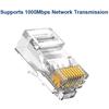 20/50/100pcs Cat6 Cat6e RJ45 Connector Module Plug 1000Mbps Ethernet Cables Adapter Gold Plated Network Crystal Heads
