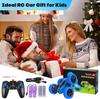 Remote Control Car, 4WD RC Cars with Double Sided 360 Degrees Tumbling and Rotating, 2.4GHZ RC Stunt Car with LED
