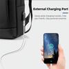 Ultra-thin Laptop Backpack with USB Charing Port High-capacity Business Men Bag Solid Color Waterproof Slim Back Pack