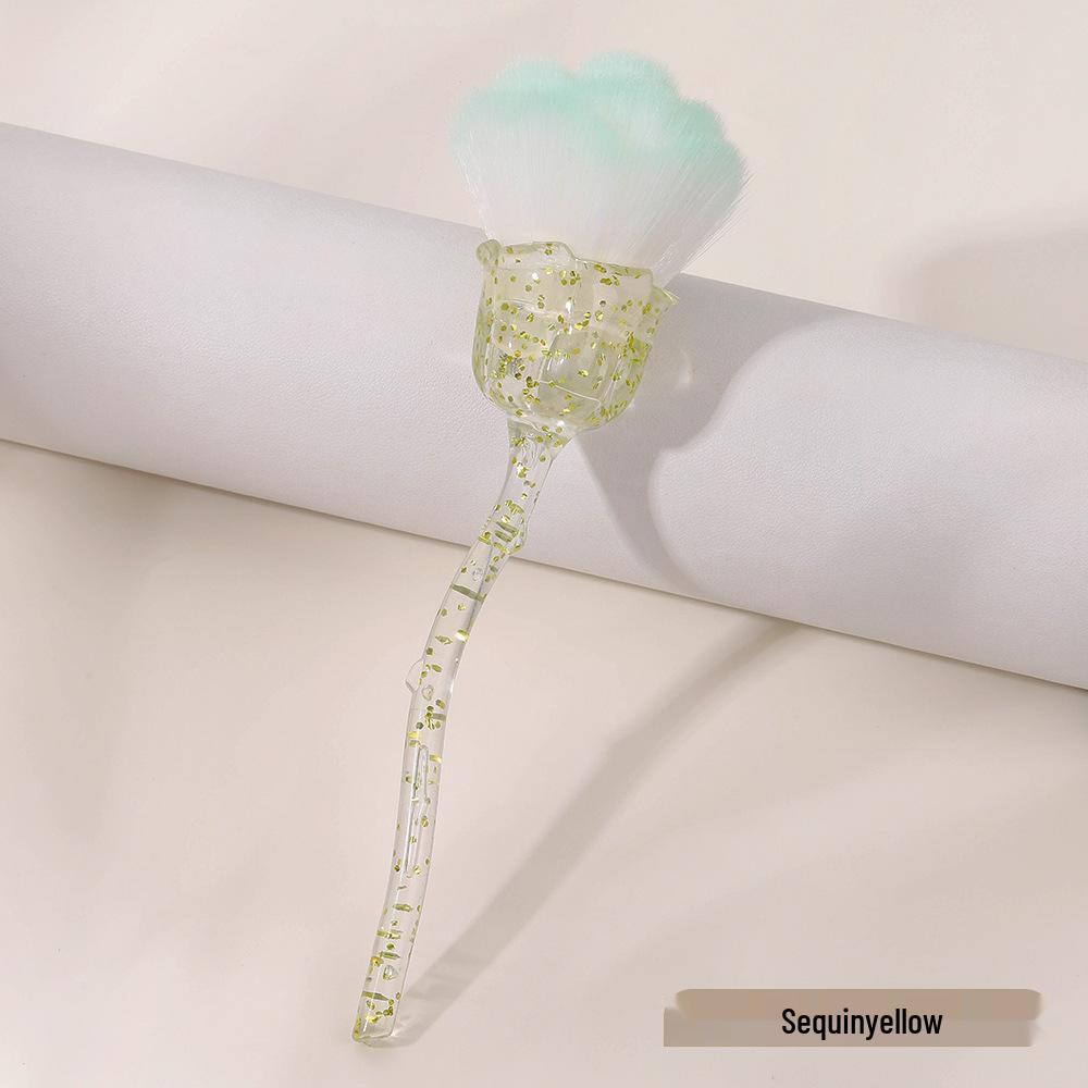 Rose Nail Art Dusting Brush with Soft Bristles - Multiple Colors Available