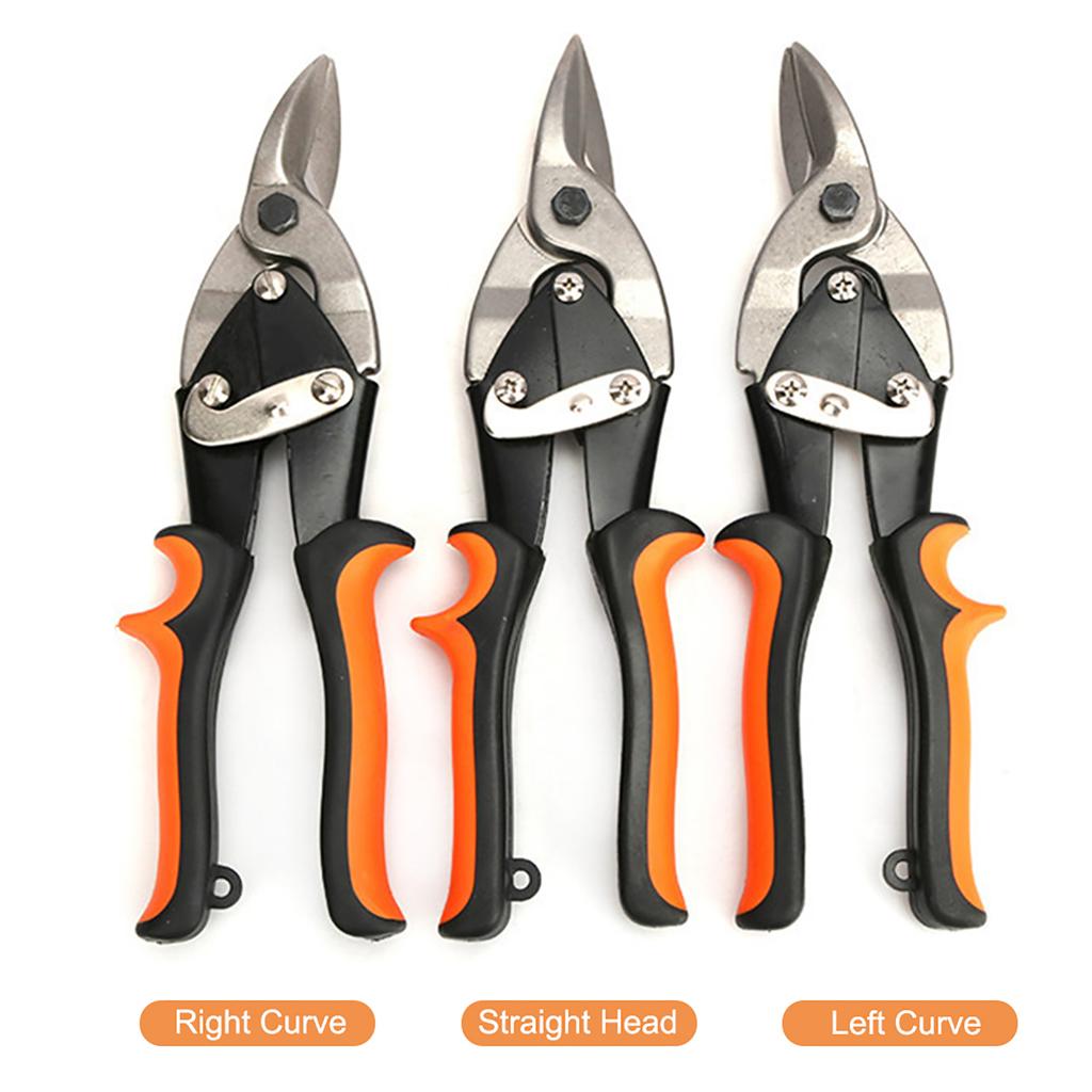 Metal Sheet Aviation Scissor Multi Purpose Tin Snips Household Industrial Handheld Cutting Tools(Straight Head )