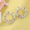 Modern Sunflower Earrings With Geometric Alloy Design For Women Party Wear