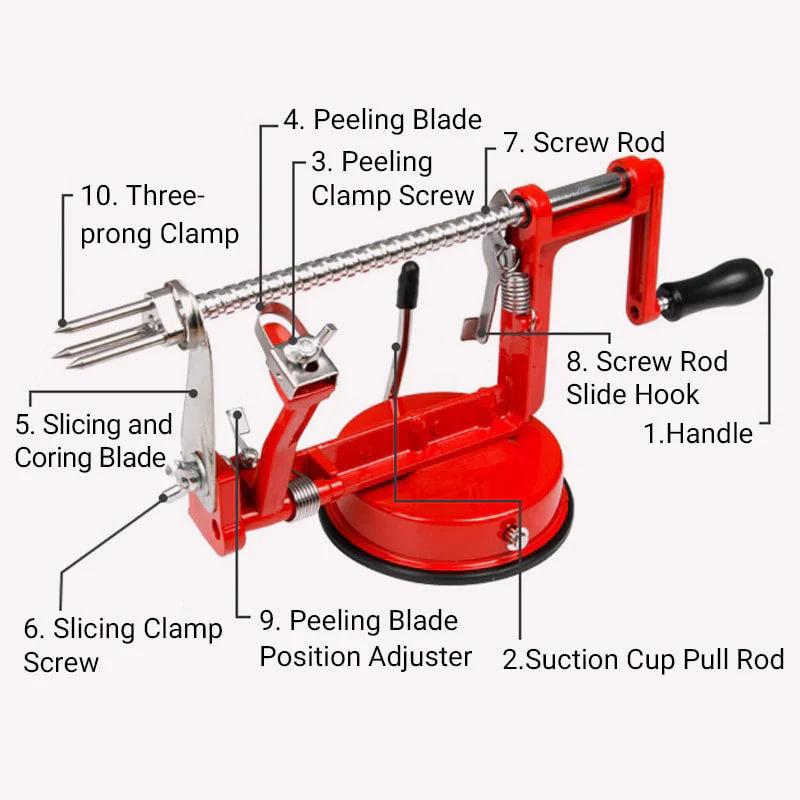 2025 Apple Peeler 3 In 1 Hand-cranked Stainless Steel Fruit Peeler Slicing Machine Peeled Tool Kitchen Apple Slicer Corer Cutter