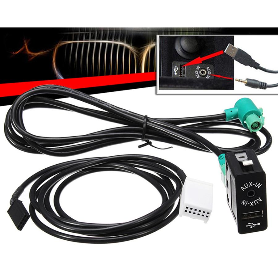 1Pc Adapter Cable Radio On Aux In Audio Stereo Changer Switch Button Fit For BWM