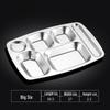 Stainless Steel 6-Compartment Cafeteria Tray