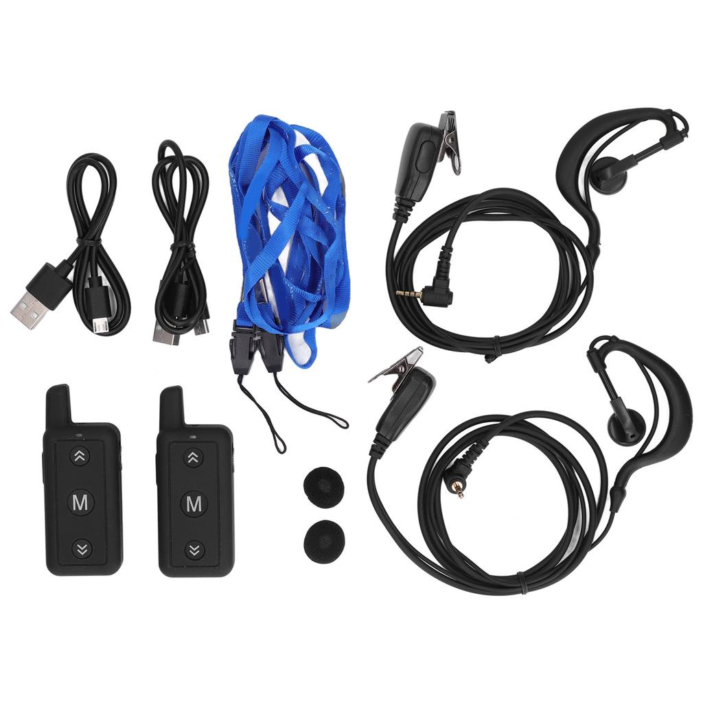 2 Pcs Mini Walkie Talkies Dual Band VHF UHF Compact Portable 2 Way Radios for Shopping Malls Bars