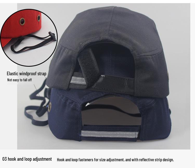 Four-Hole Lightweight Safety Helmet – Summer Brim Cap for Construction and Welding