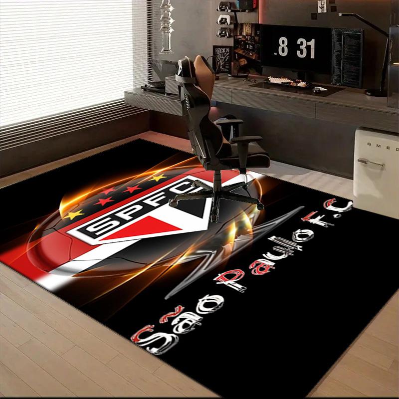 Pau-lo Fc Emblem Printed Office Carpet Chair Cushion  Entryway Rug, Rugs for Living Room, Bedroom Christmas gifts