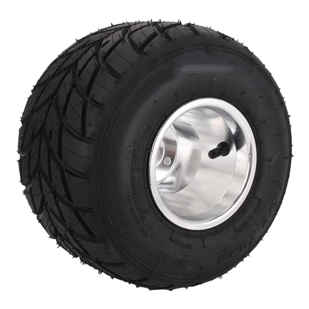11x7.10 5 Go Kart Tire with Rim Rubber Aluminum Alloy 4PR Tubeless Rear Wheel Rim Tire Assembly for ATV UTV SxS Side By