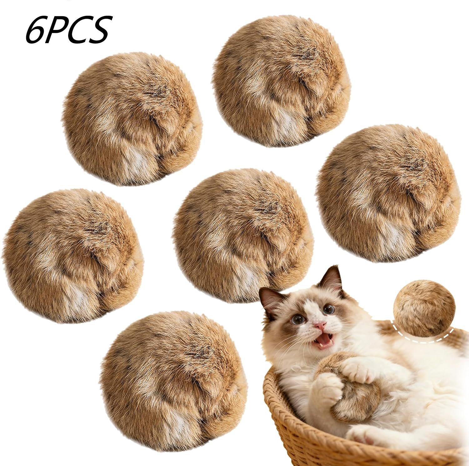 

Plush Washable Furry Rabbit Fur Pet-Safe For Entertainment S Chasing коричневый