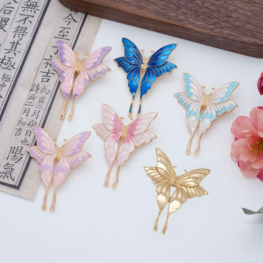 Alloy Material Butterfly Clothing Accessories Butterfly Brooch Pendant Handmade Accessories