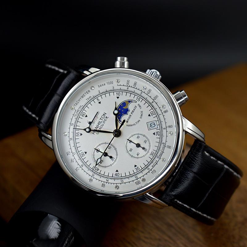 Moon Phase Waterproof Quartz Watch for Men - Multifunctional Student Gift Trend