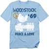 Woodstock - Peace And Love -  Unisex Short Sleeve Children's T-shirt - Gray