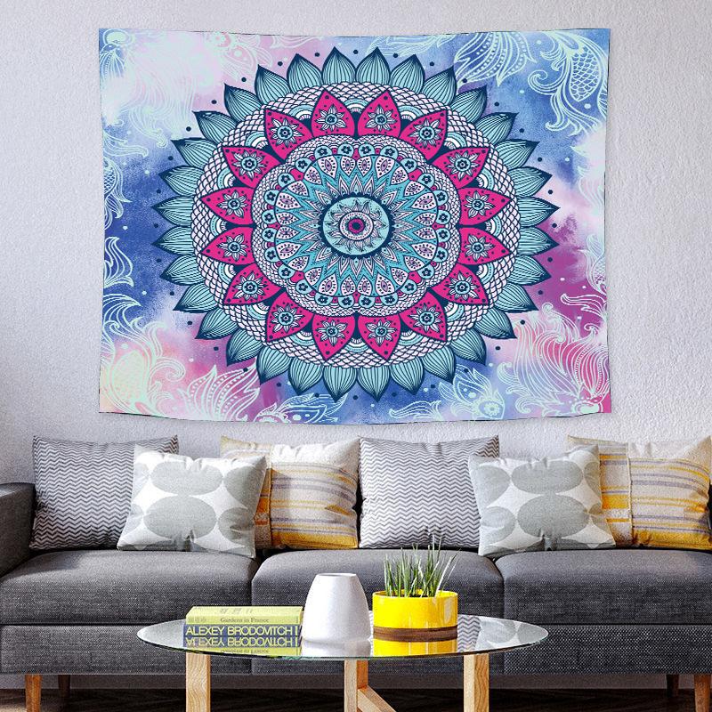 Mandala beach towel multi-purpose tapestry sitting blanket wall hanging bedroom background cloth blanket ethnic style