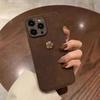 Kožený nárazuvzdorný kryt Camellia pro Apple iPhone 11/12/13Pro/14ProMax