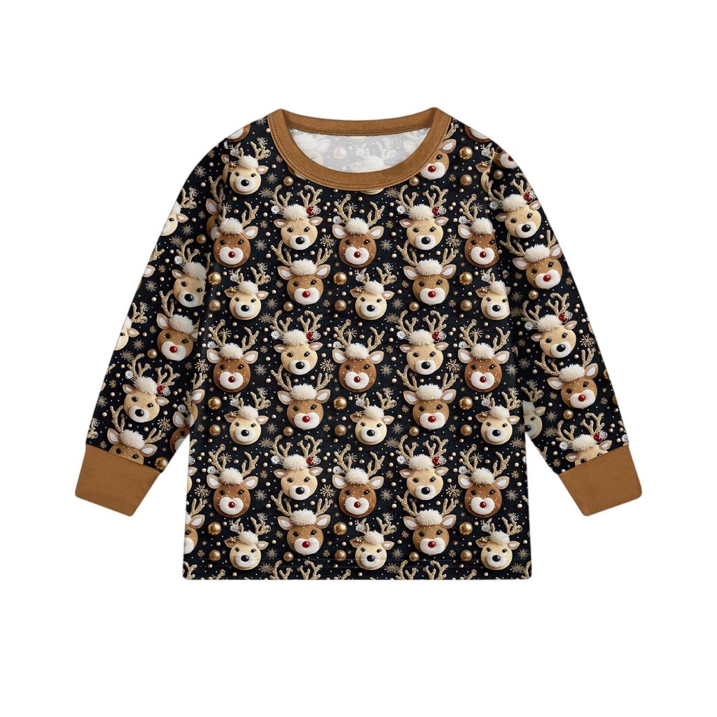 Barnemote Dressskjørt Rund Hals Langermet Topp Bukser