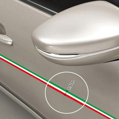 Auto Fahrrad Karosserie PVC Italienische Italien Flagge Aufkleber Streifen DIY Abziehbild Abzeichen Helle Farbe 40* 1.5cm Abnehmbare Autoaufkleber Und Abziehbilder
