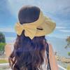 Korean UV Sun Hat for Women, Summer Sun Protection, UV-resistant, Face-shielding, Wide-brimmed, with a Bow, Fisherman's Hat