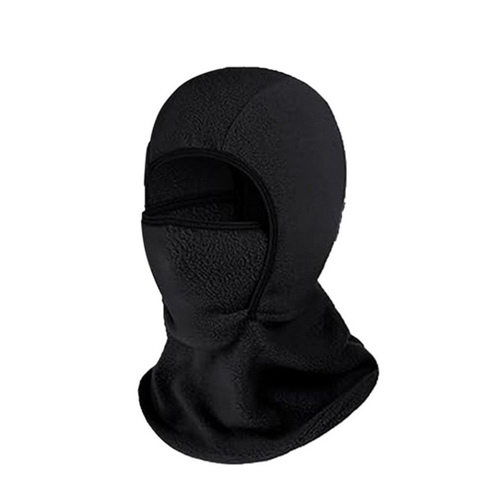 

Тепла шапка з капюшоном Вітрозахисний шарф-труба Нова шапка біні Унісекс чорний