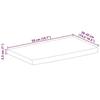 VidaXL Dessus de table 50x40x2,5 cm bord vivant bois massif manguier, dessus de table en bois, dessus de table d'appoint, 370343