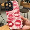Fashion Red Lip Print Silicone Case For iPhone 14 11 12 13 15 Pro Max Mini SE X XS XR 8 7 Plus Soft Leather Shockproof Cover