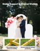 Arch Backdrop Stand, Set of 3, 1.8/1.5/1.2 m, Stable Structure, Easy Assembly, Gold Metal Arch Backdrop Stand with Cover, for Wedding, Birthday Party,