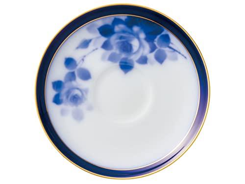 [Okura Porcelain Washi Paper Wrapping] 100th Anniversary Blue Rose Morning Cup & Saucer 26_8011R