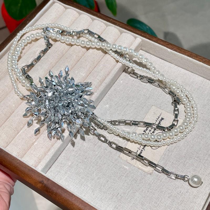 Элегантное многослойное жемчужное колье с кисточками: Женский Чокер Ожерелье Ключица Цепочка