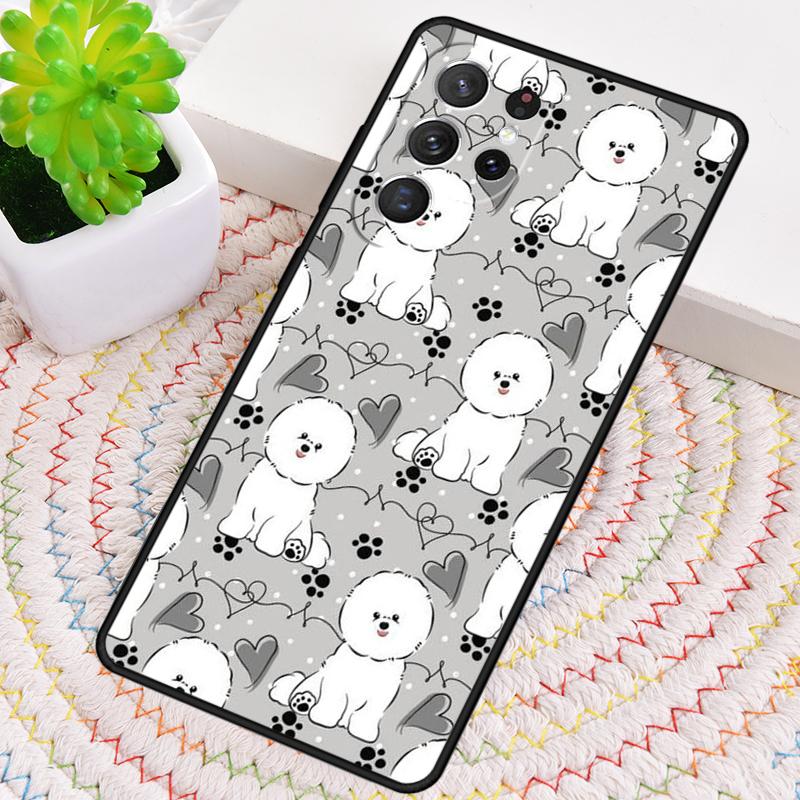 Bichon Frisé Hund Welpe Handyhülle für Samsung Galaxy note 10 pro S26 Ultra S23 S24 FE S25 S21 S22 PLUS stoßfeste Hülle