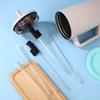 Tumbler Straw Set for Brümate Era 40oz Tumbler, Include 2pcs Tumbler Straw Cover Cap 4pcs Reble Tumbler Straw Replacement 1pcs Straw Cleaner Brush
