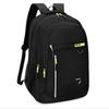 Trendy Sporty Black Backpack with Multi-Color Details for Daily Use Commute School Travel Practical Durable High-Capacity Bag