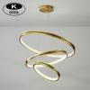Modern Nordic Gold LED Chandelier - Luxury Ring Light for Living Room, Bedroom, or Restaurant