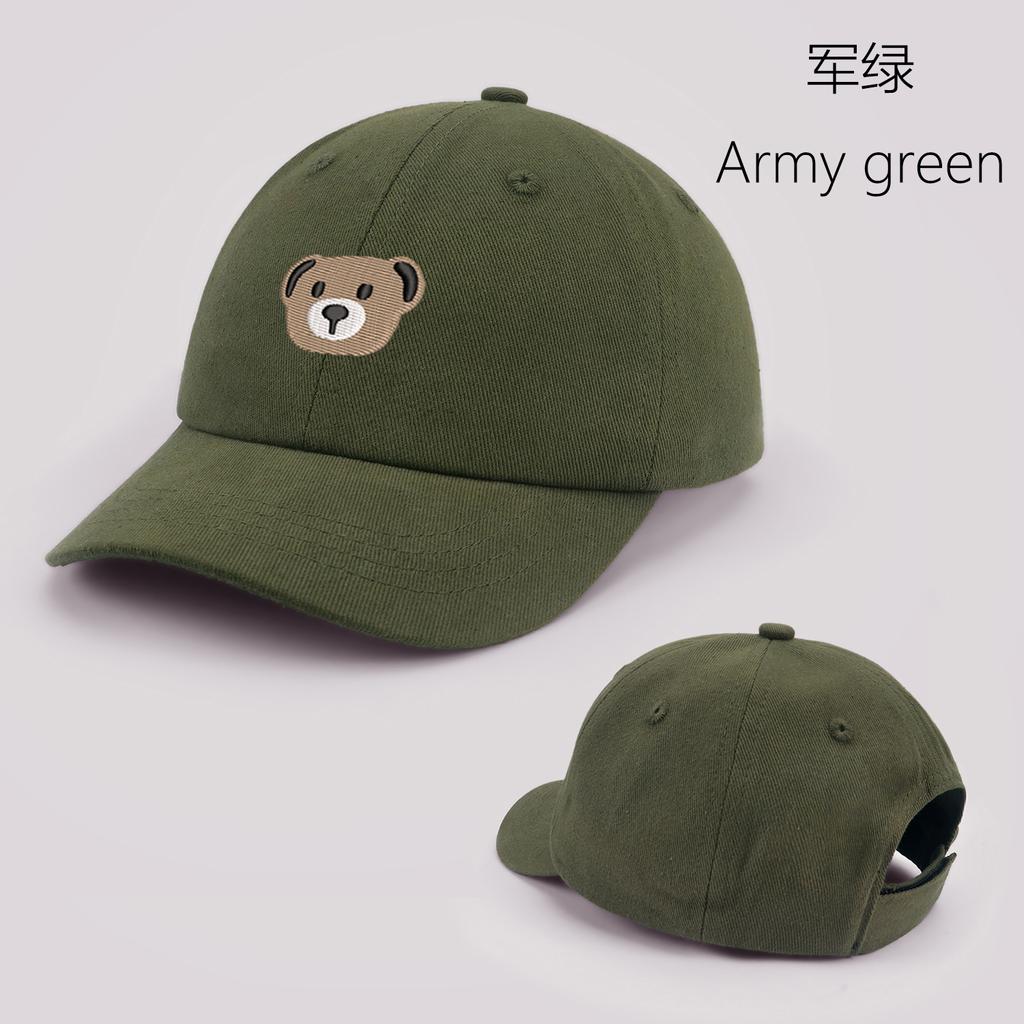 Cartoon Bär Baby Baseballkappe Niedliche Einfarbige Kleinkind Sonnenhut mit Ohren Sommer Verstellbar Kinder Junge Mädchen Schirmmütze