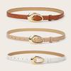 Stylish Adjustable PU Leather Belts Retros Trendy Accessory Fashion Luxurious Belt for Women Daily Outfits
