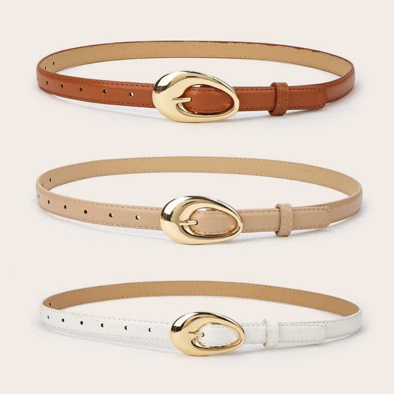 Stylish Adjustable PU Leather Belts Retros Trendy Accessory Fashion Luxurious Belt for Women Daily Outfits