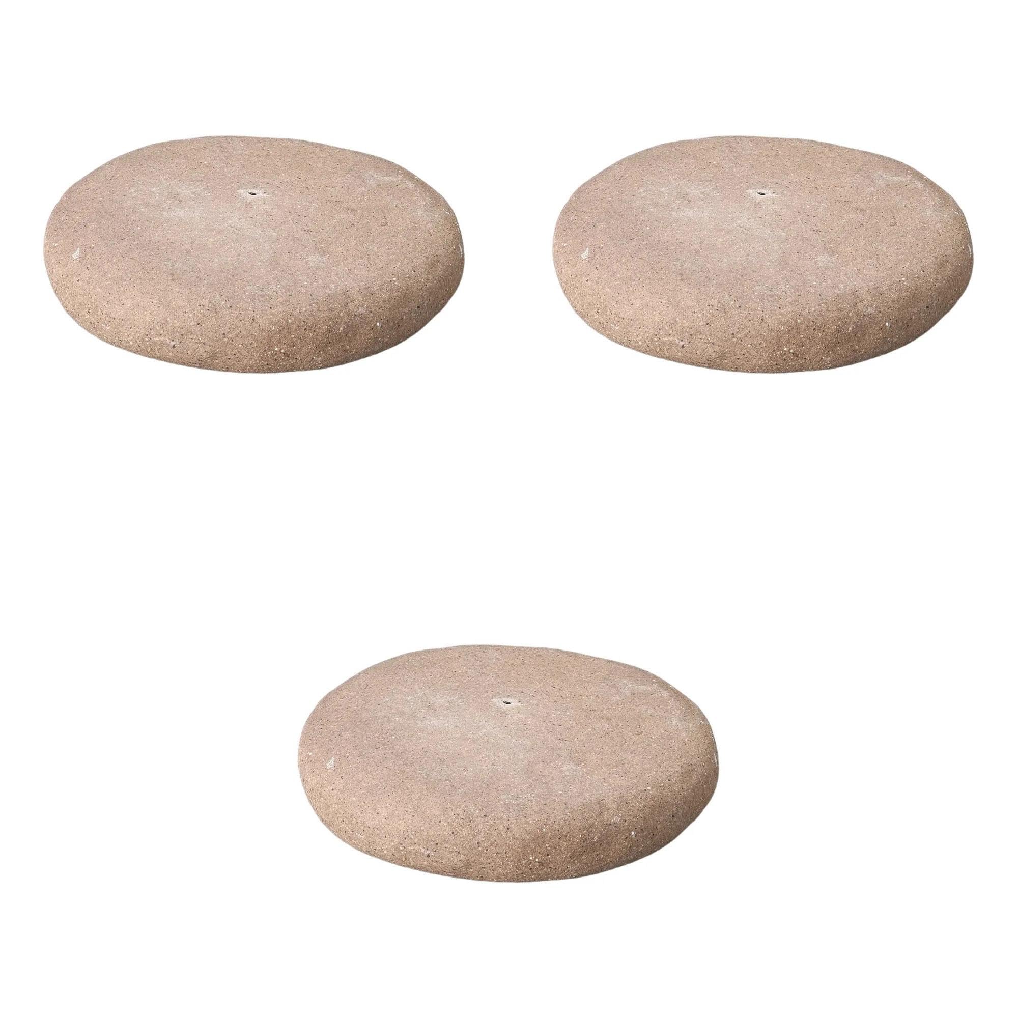 

Set of 3 Large Round Grilling Stones x Ceramic Grilling Stones for Direct Fire Use (14 3cm) (Setomonohonpo)