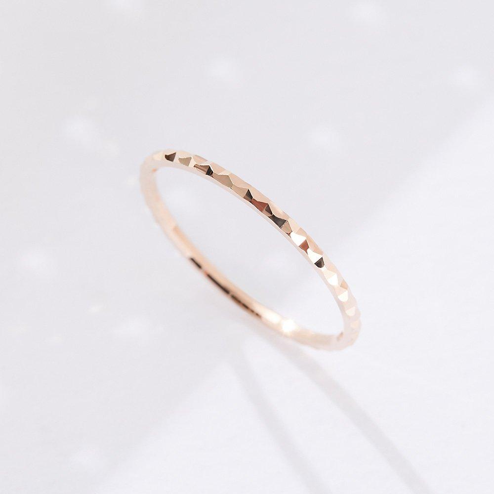 [Dorocy] 14K Hollow Shine Cutting Ring (Size 13-18)