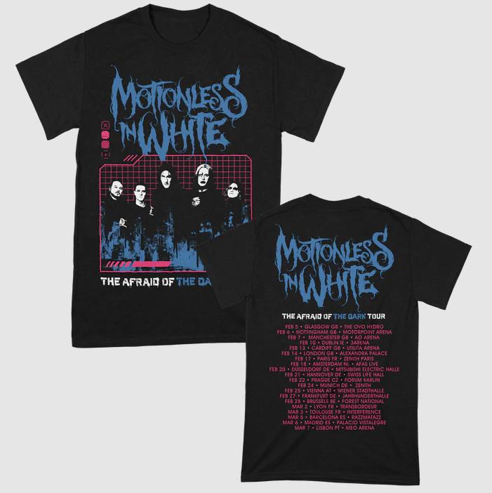 Motionless In White Afraid Of The Dark Tour 2026 T-Shirt XL