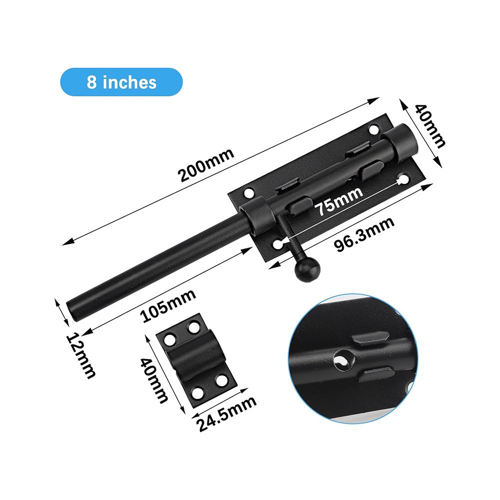 Sliding Latch Lock for Doors For Windows and Fences Easy Installation 201 Steel