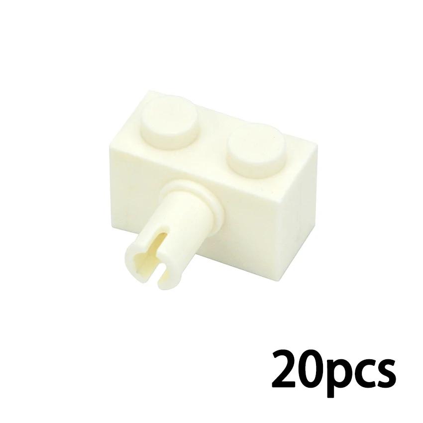 

20Pcs MOC Building Blocks 1 x 2 with Pin Thick Bricks Bulk Assmble Technical Particles DIY Enlighten Toys Compatible 2458