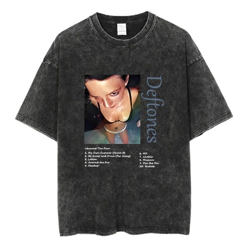 Deftones Band-Diamond Eyes Music Album Cover T-Shirt Metal Rock Clothes Cotton Vintage Short Sleeve Tees For Women Plus Size Tops
