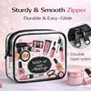 Minimum Order One Piece PVC Cosmetic Box Water Resistant Zipper Travel Toiletries Storage Portable Easy-to-clean Makeup