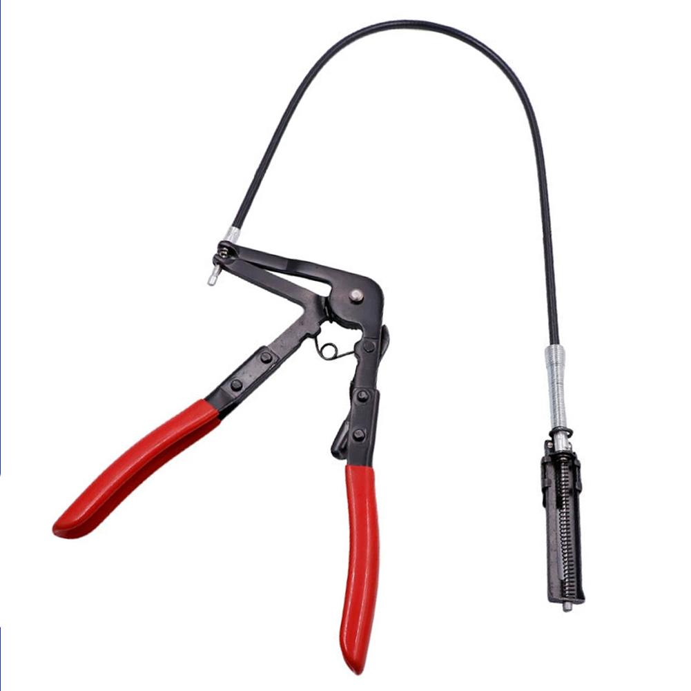 Car Hose Clamping Pliers Bendable Hose Clamps Cable Type Flex Cable Long Clamps Straight Hose Bundle Removal Auto Repair Tools
