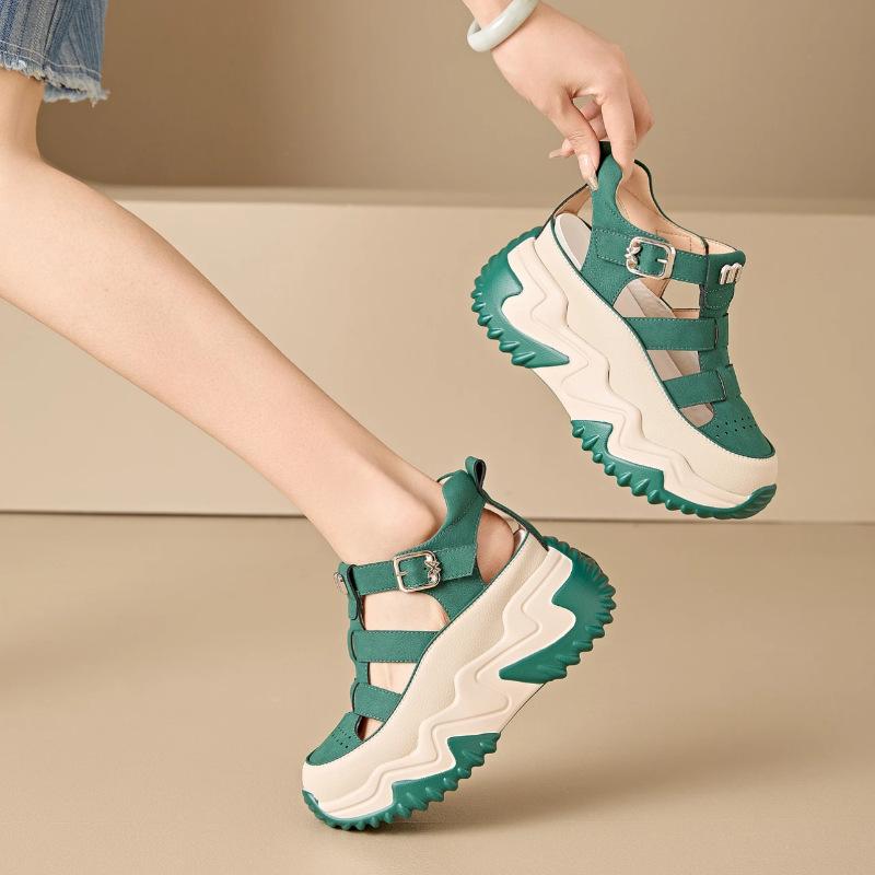 Inner Height Increase Small Breathable Dad Shoes Women's 2025 Summer New Thick-soled Versatile Casual Mesh Sports Women's Shoes