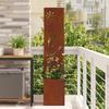 Garden Privacy Screen Canvas Rusty 32 X 140 Cm Weatherproof Steel